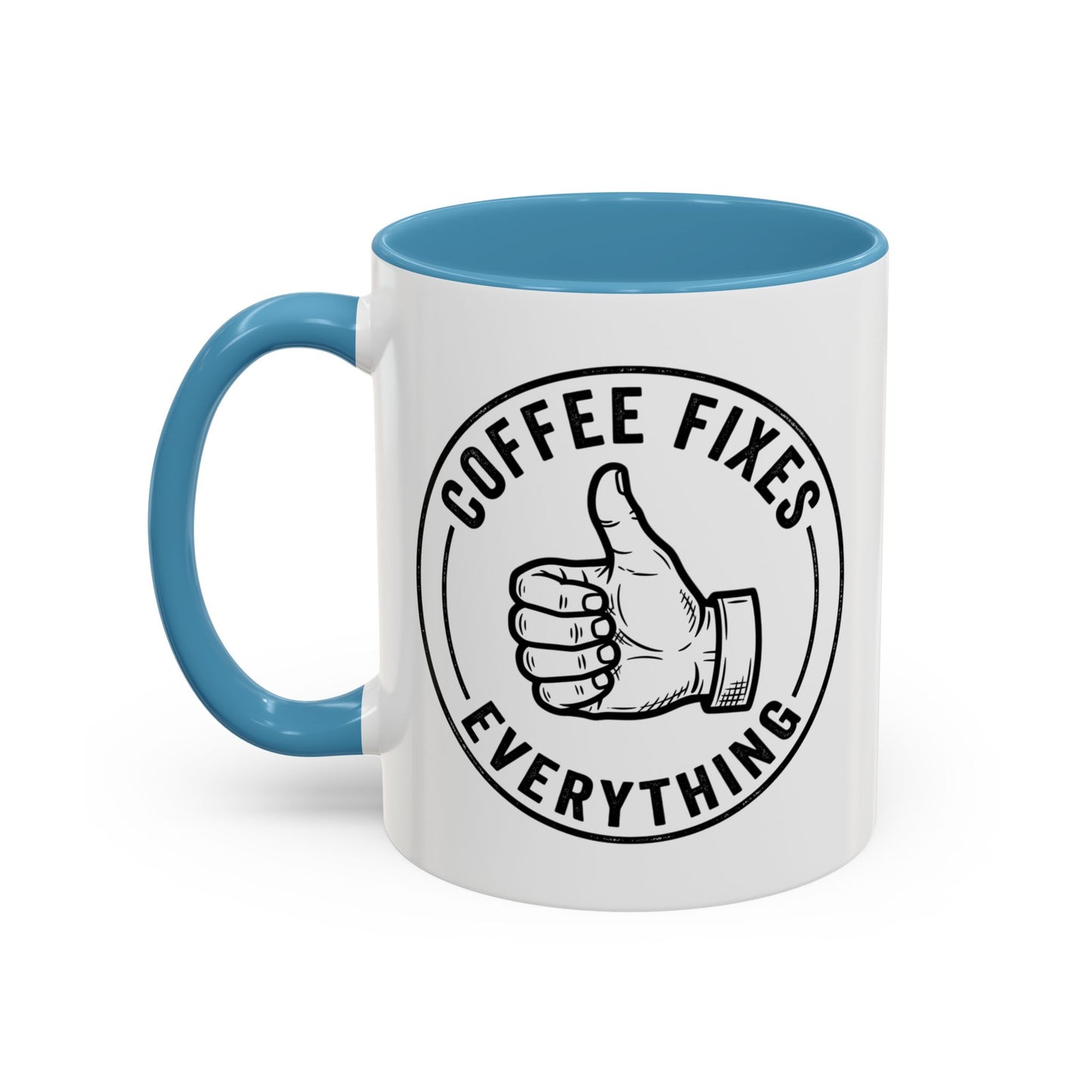 Coffee Mug - 'No Bad Mornings' Accent Ceramic Mug (11/15oz)