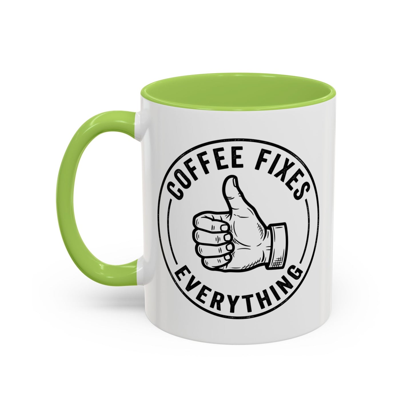 Coffee Mug - 'No Bad Mornings' Accent Ceramic Mug (11/15oz)