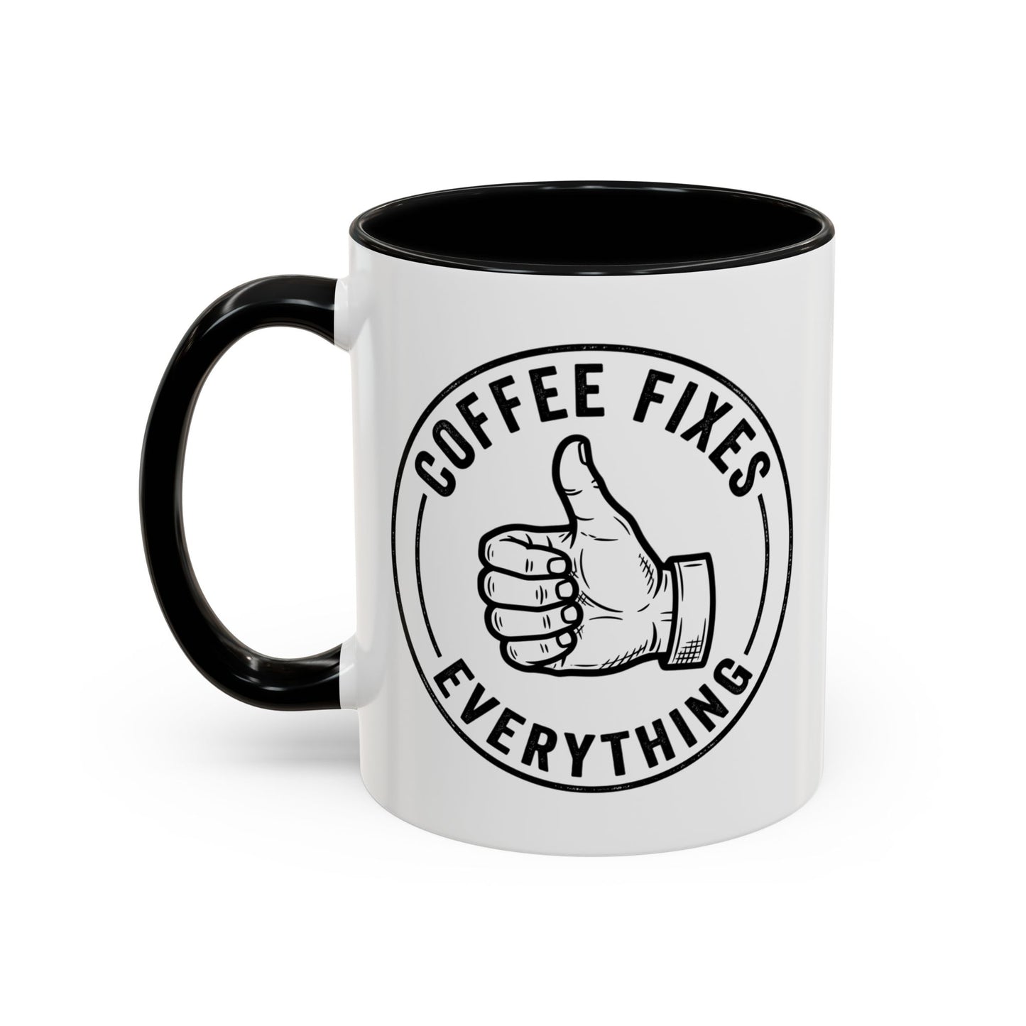 Coffee Mug - 'No Bad Mornings' Accent Ceramic Mug (11/15oz)