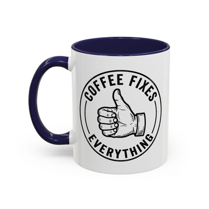 Coffee Mug - 'No Bad Mornings' Accent Ceramic Mug (11/15oz)