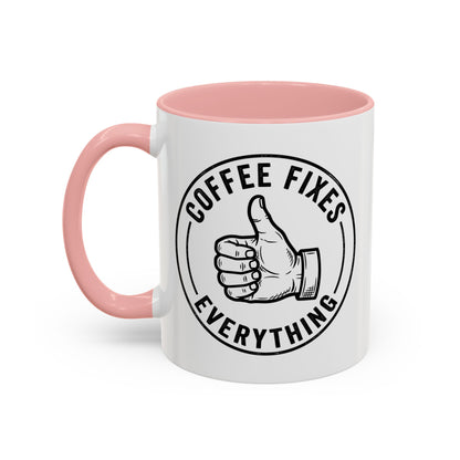 Coffee Mug - 'No Bad Mornings' Accent Ceramic Mug (11/15oz)