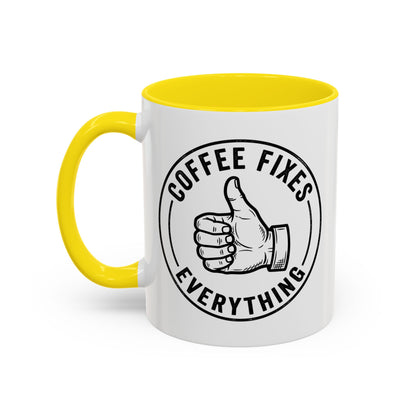 Coffee Mug - 'No Bad Mornings' Accent Ceramic Mug (11/15oz)