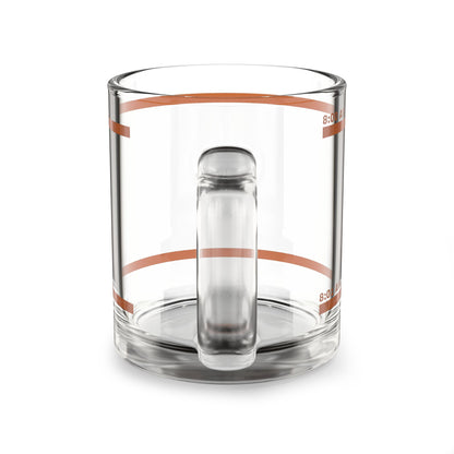 10oz Glass Coffee Mug with Time Markings